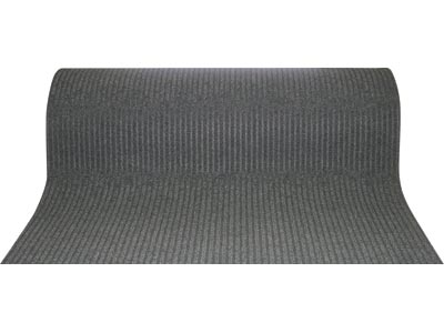 36" x 82' Twin Ribbed Gelfoam Backed Indoor/Outdoor Floor Runner - Siamese - Dark Gray - Residential Matting &amp; Carpeting