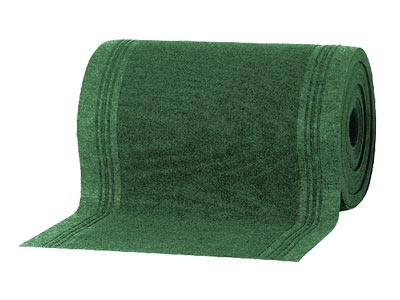 27" x 100' Single Ribbed Needlepunch Rubber Backed Floor Runner - Persian - Green - Residential Matting &amp; Carpeting