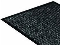 36" x 60" Twin Ribbed Vinyl Backed Indoor/Outdoor Floor Runner - Survivor - Black 623091