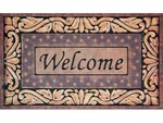17" x 29" Tulip Welcome Message Rubber Entrance Doormat