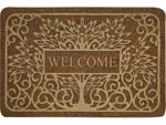 17.5" x 27" Engraved Tree of Life Poly/Foam Welcome Message Entrance Doormat