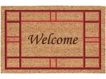 19.5" x 35.5" Contemporary Decoir Brush Welcome Message Entrance Doormat