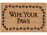 19.5" x 29.5" Wipe Your Paws Decoir Brush Entrance Doormat