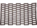 18" x 28" Vulcanized Rubber Link Flow-Through Scraper Entrance Doormat - Black