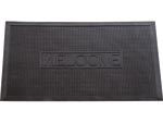 17" x 26" Crumb Rubber Welcome Message Entrance Doormat - Black 628191