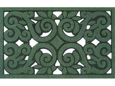 18" x 30" Terrace Swan Flow-Through Wiper Entrance Doormat - Wrought Iron Design - Ash Gray - Residential Mats &amp; Doormats