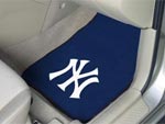 Licensed MLB Baseball Team Logo Car Mats: 2-Piece Carpet & Heavy-Duty Vinyl Floor Mat Sets - Sports Fan Carpets & Mats