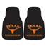 2 piece set of carpet car mats for the front seats of the vehicle. Features the officially licensed Texas Longhorns NCAA College Logo.