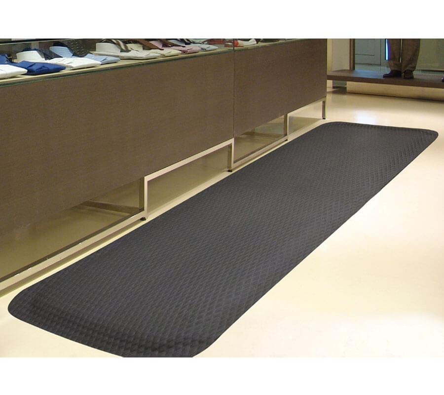 M+A Matting 421 Nitrile Rubber Hog Heaven Anti-Fatigue Mat with Black Border for Dry Areas 3 Length x 2 Width x 5/8 Thick 