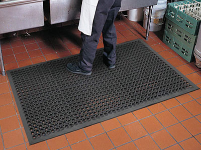 Red Rubber Anti Fatigue Kitchen Mat (1/2 Thick, 3' x 5')