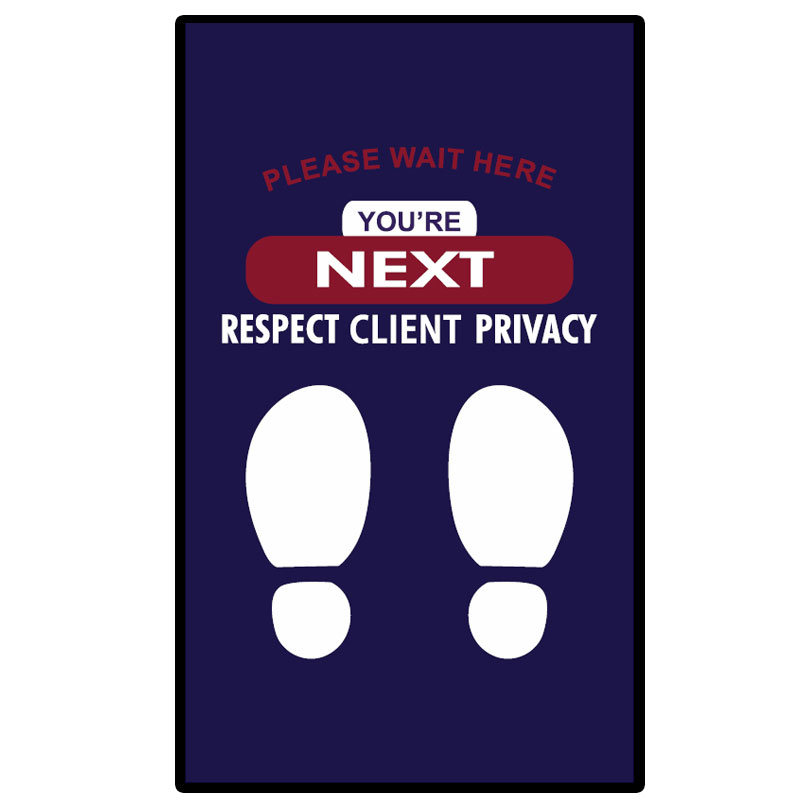 Client Privacy Wait Here Mat GM-CP190