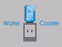 Water Cooler Grey Workplace Message Mat