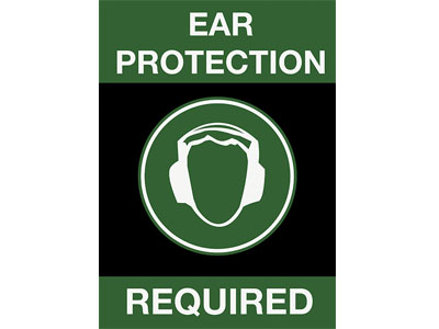 Safety Message Floor Mat - Ear Protection Required