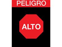 Safety Message Floor Mat - Peligro Alto