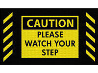 Caution Watch Your Step Safety Message Mat