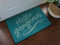 Hello Gorgeous Welcome Mat - Tiffany