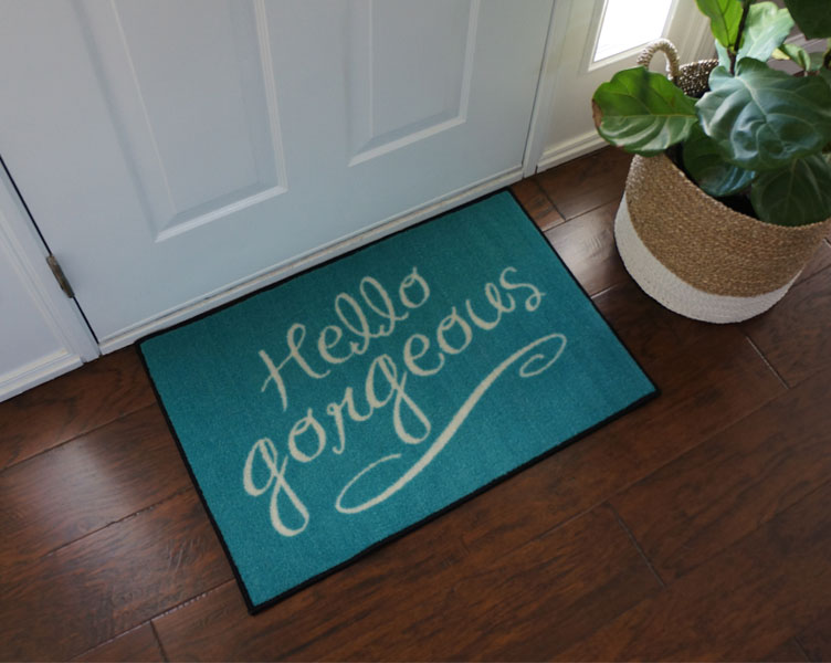 2' x 3' Hello Gorgeous Welcome Doormat - Tiffany