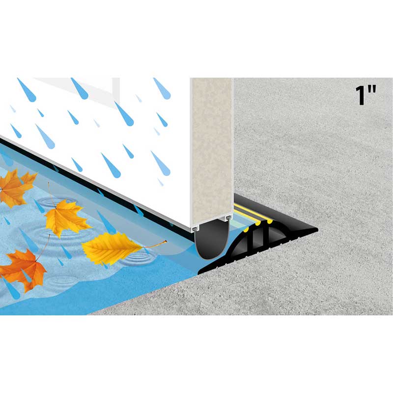 1" H x 8'3"L GaraDry Garage Door Threshold Seal Kit 1 in. WS005252