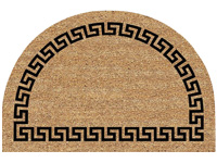 23.5" x 35.5" 1/2 Round Greek Key Design Decoir Brush Entrance Doormat